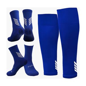 Medias Calcetas Futbol Antideslizante Set 2 + Pantorrillera
