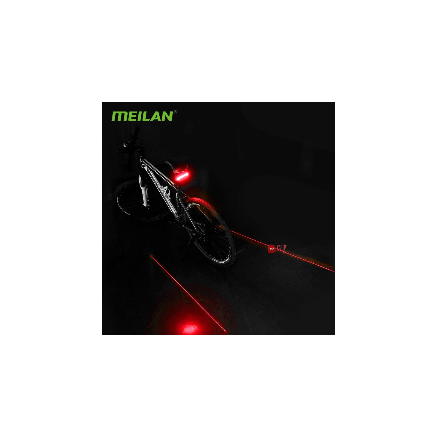 Led Con Laser Y Se&ntilde;alizador Para Bicicletas Meilan X5 - Ps image number 2.0