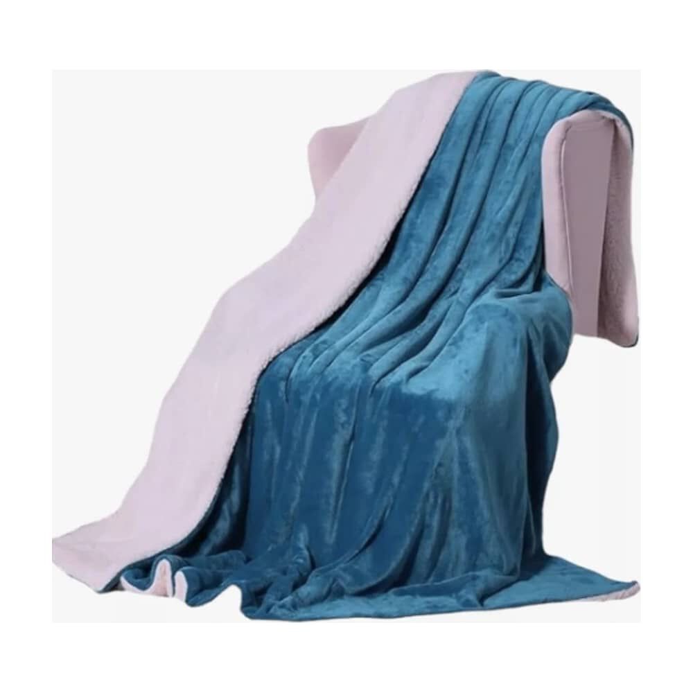 Frazadas 2 Plazas Frazada Con Chiporro Microfibra Celeste image number 2.0