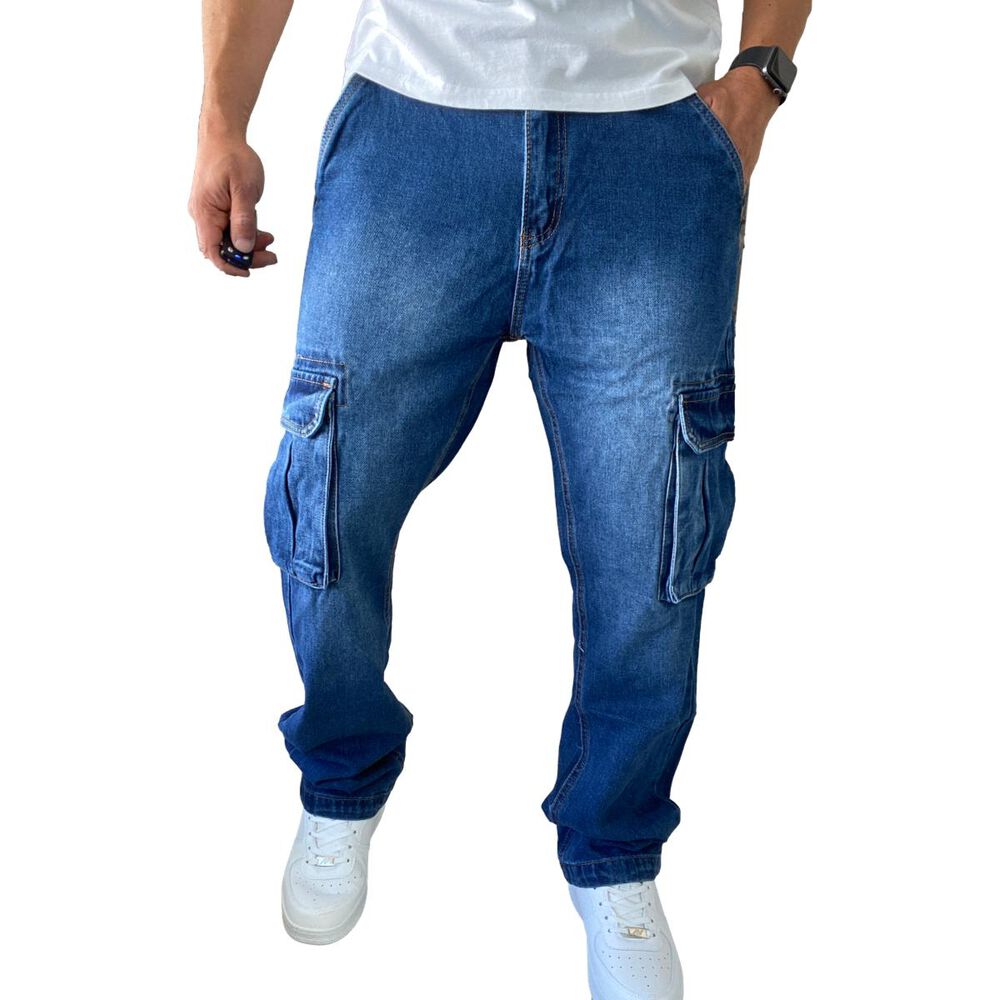 Jeans Diábolo Cargo Relaxed Fit Hombre image number 7.0