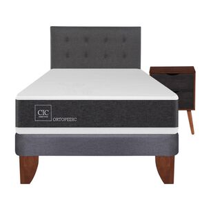 Cama Europea Cic New Ortopedic / 1.5 Plazas / Base Normal + Set De Maderas