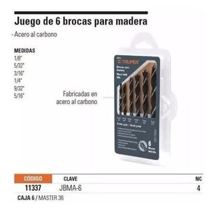 Brocas Para Madera Truper 6pzs