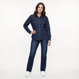 Blusa Denim Regular Manga Larga Mujer Geeps