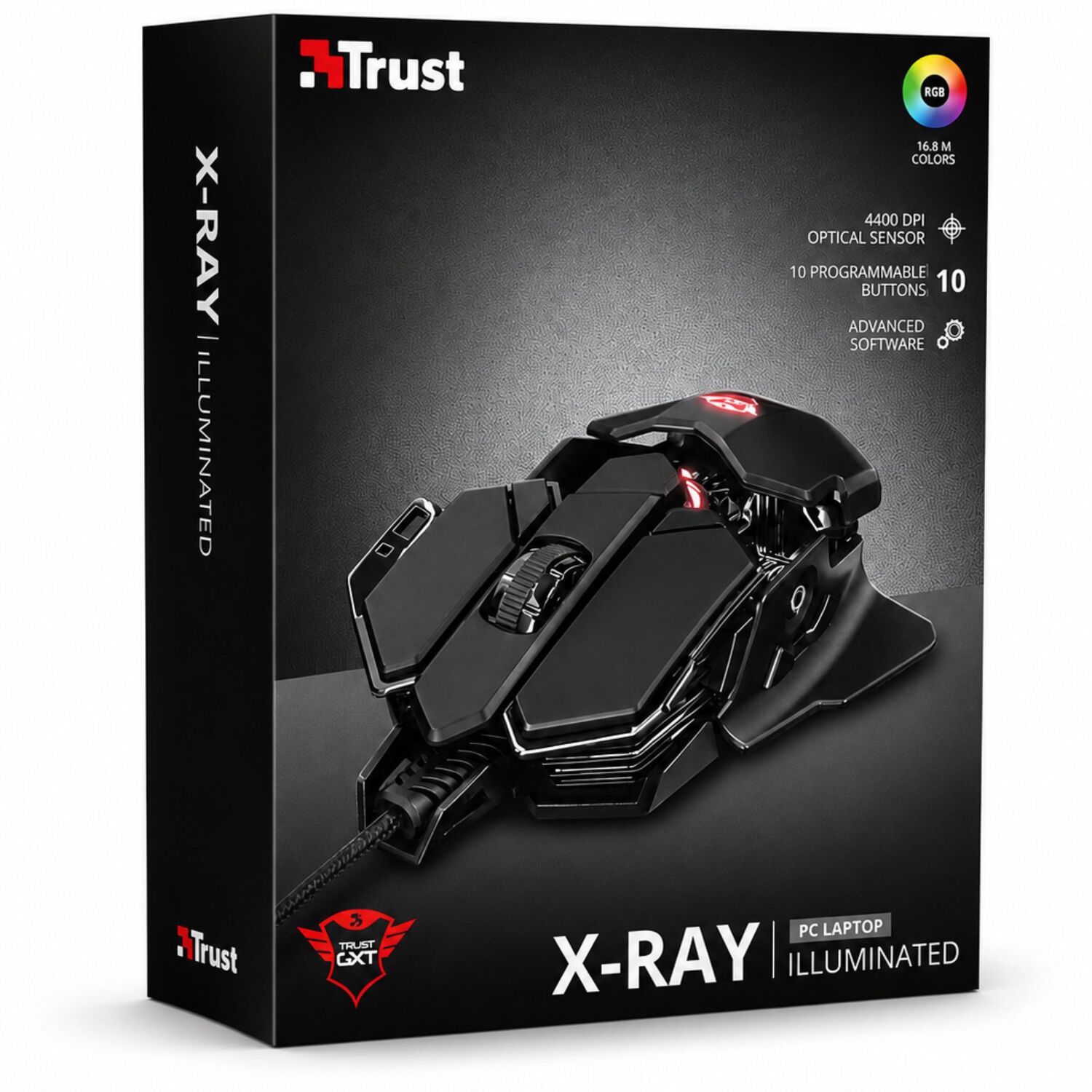 Mouse Gamer Trust Gxt 138 X-ray Full Rgb 10 Botones image number 7.0