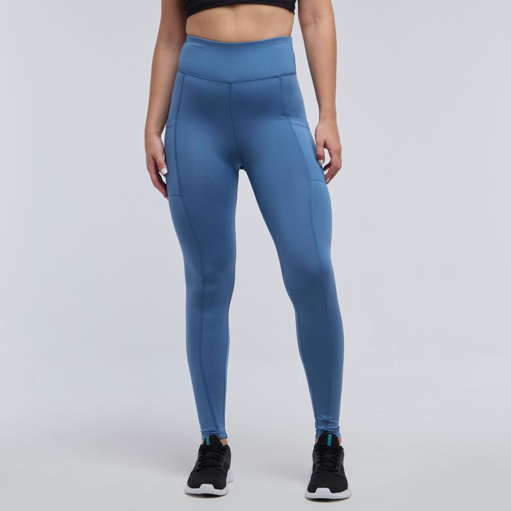 Calza Deportiva Lisa Tiro Alto Regular Mujer Wetland image number 0.0