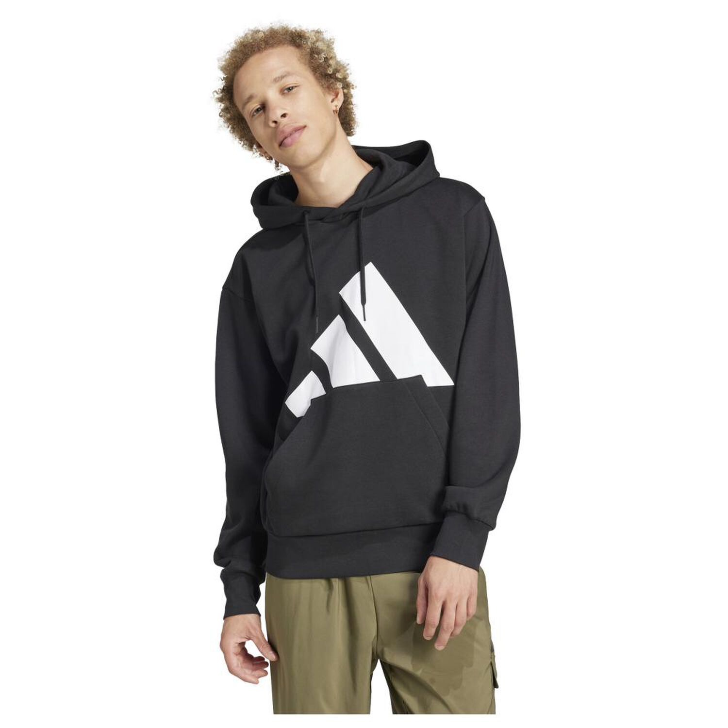 Poler&oacute;n Con Capucha Hombre Essentials Big Logo Fleece Adidas image number 2.0