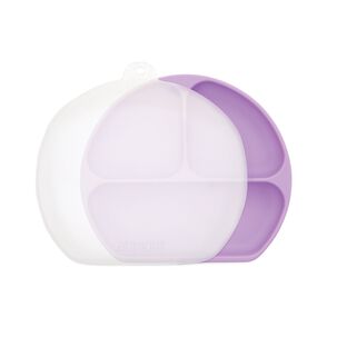 Plato Con Tapa+agarre (silicona) / Gripdish&stretchlid Morado