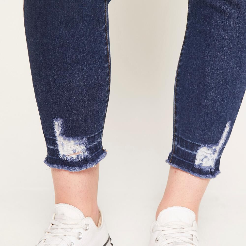 Jeans Rotura En Basta Tiro Alto Super Skinny Mujer Freedom image number 5.0
