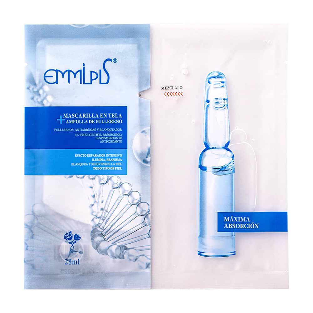 Mascarilla Con Serum Facial Fullereno Blanqueador Puro Kit 10 Und image number 3.0