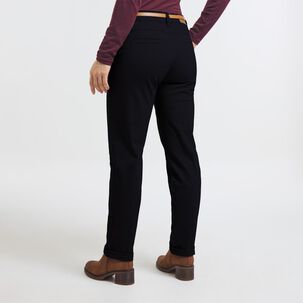Pantalón Gabardina Con Cinturón Tiro Medio Regular Mujer Geeps