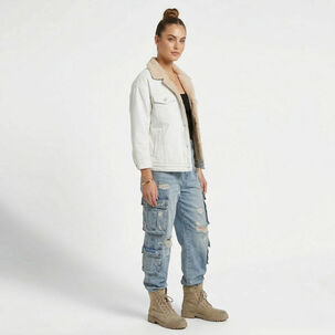 Chaqueta Denim Chiporro Africa Mujer Manga Corta