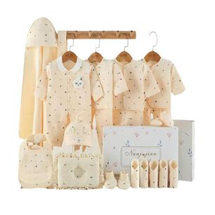 Pack Ajuar Beb&eacute; Ropa Algod&oacute;n 24 Piezas Amarillo Lubabycas