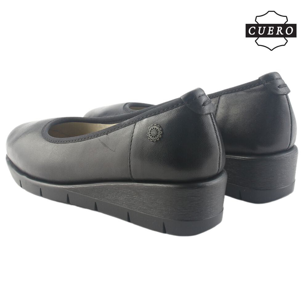 Zapato De Cuero Chalada Mujer Calafate-4 Negro Casual image number 6.0