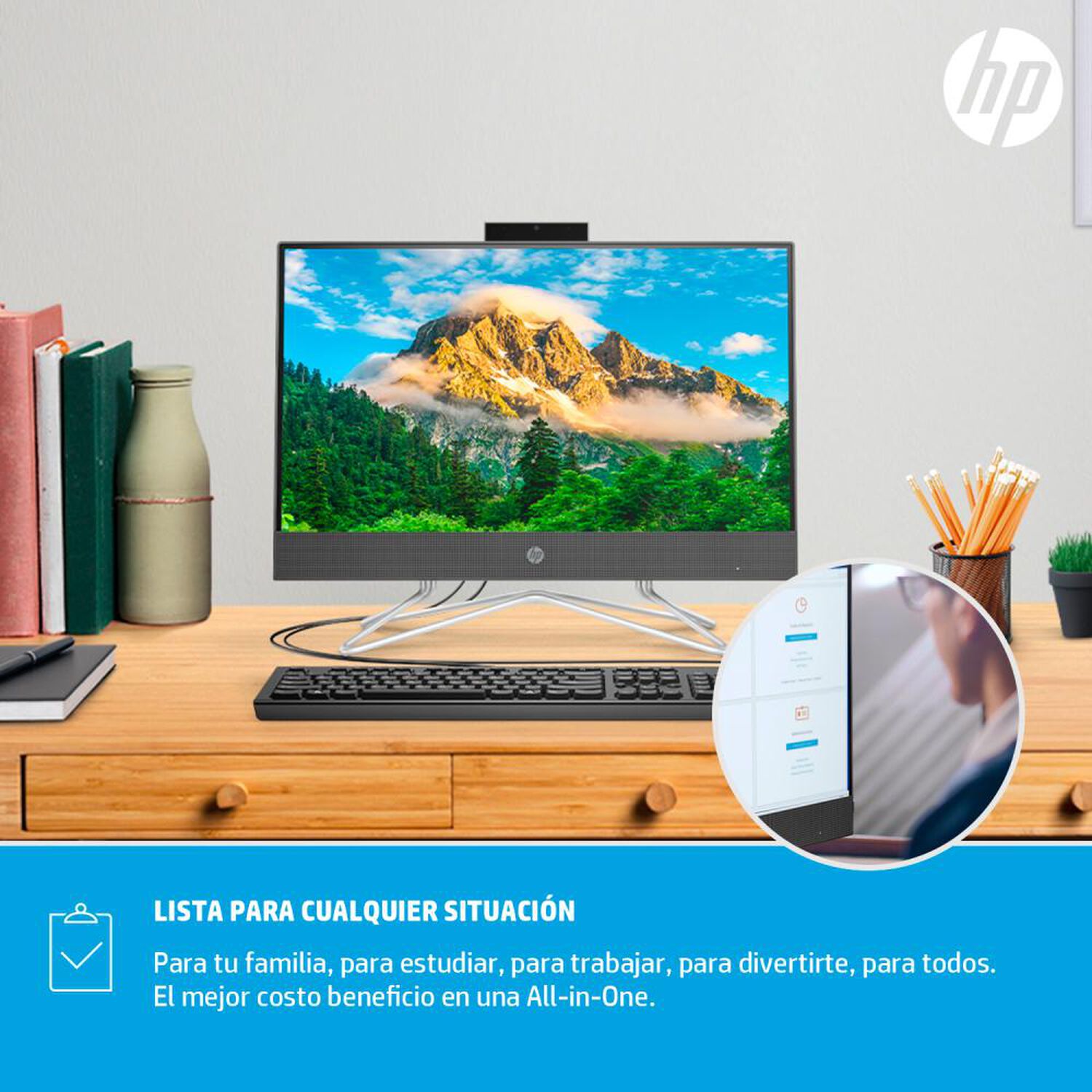 All in One 24" HP DF1000LA/ Intel Core I3 / 4 GB RAM / Intel UHD / 1 TB HDD image number 4.0