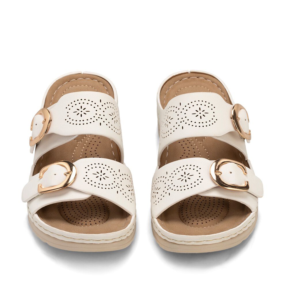 Sandalia Plana Blanco Casual Jn31 Weide image number 2.0