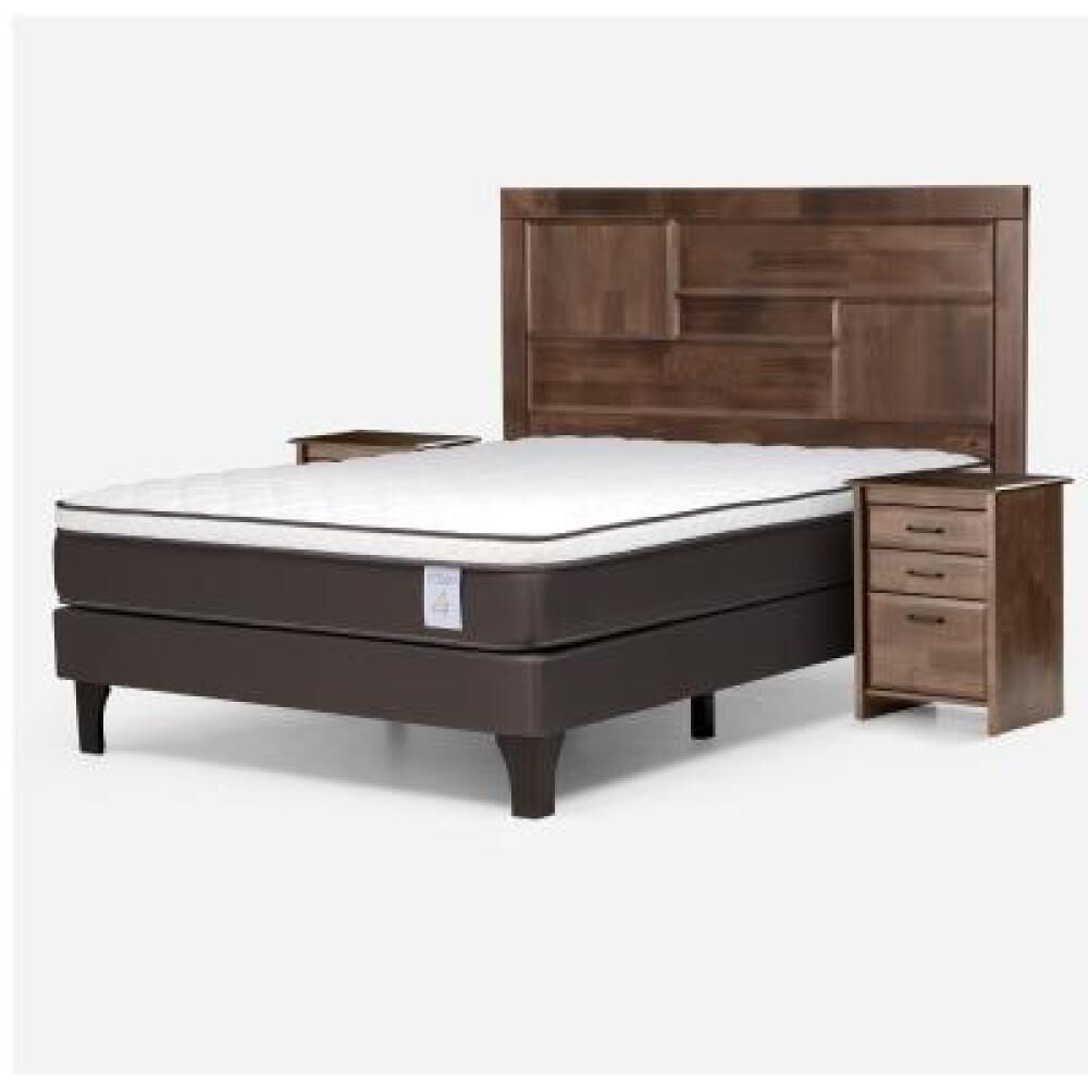 Cama Europea Rosen New Style 4 Plus / Full / Base Normal + Set De Maderas image number 6.0