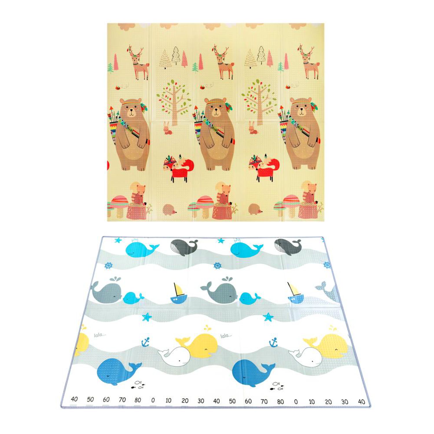 Alfombra Antigolpes Bebesit Infantil Plegable Con Bolso 180X120 Oso Y Oceano image number 0.0
