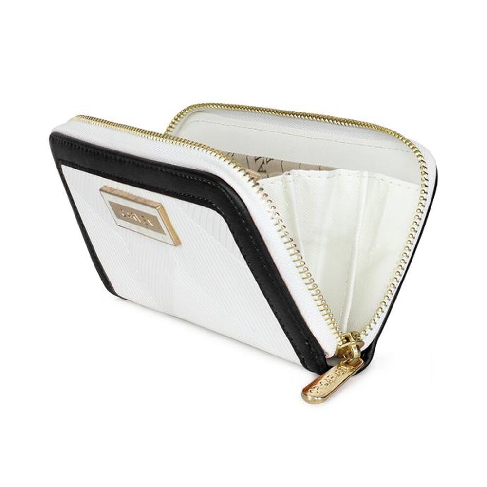 Billetera Mujer Greta Blanca Y Negra Carven Paris image number 1.0