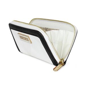 Billetera Mujer Greta Blanca Y Negra Carven Paris