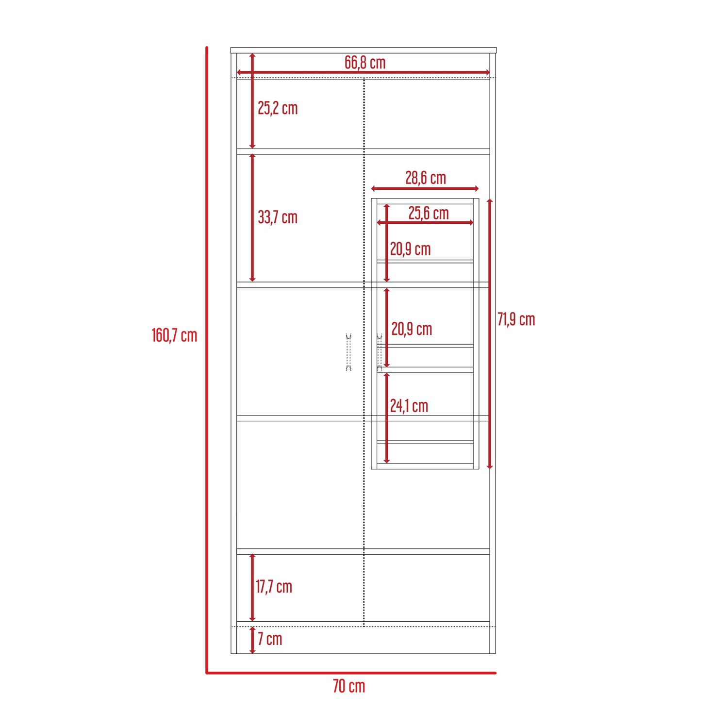 Mueble Alacena 2 Puertas Fm-012c - Caf&eacute; Claro image number 6.0