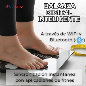 Balanza Pesa Digital Inteligente App Bluetooth B&aacute;scula Recargable