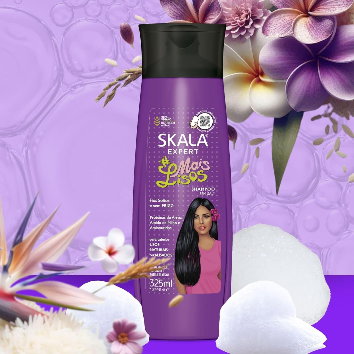 Shampoo Sin Sal Mais Lisos Skala Expert 325ml image number 1.0