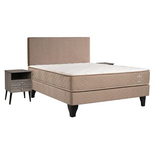 Cama Europea Celta Bamboo / 2 Plazas / Base Normal + Set De Maderas