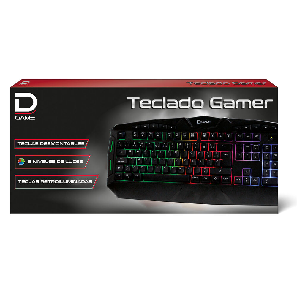 Teclado Gamer Retroiluminado Usb Datacom Pronobel image number 0.0