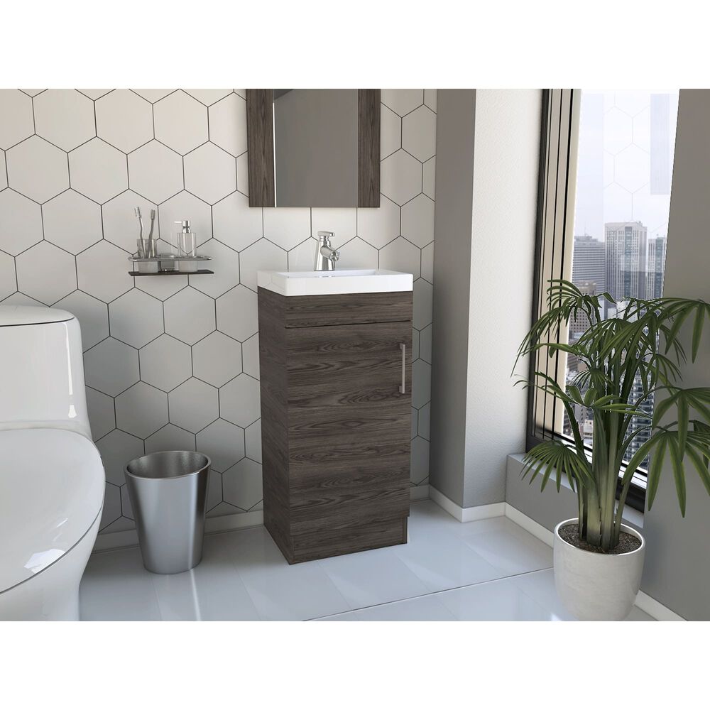 Mueble Vanitorio Piso 1 Puerta Fm-005o Caf&eacute; Oscuro image number 5.0