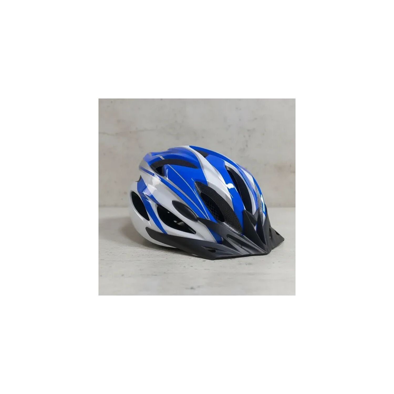 Kit Ciclista Casco Mtb Azul + Guantes Gel Dedos Cortos Azul L image number 4.0