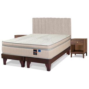 Cama Europea Flex Maximo Cobre / 2 Plazas / Base Dividida + Set De Maderas
