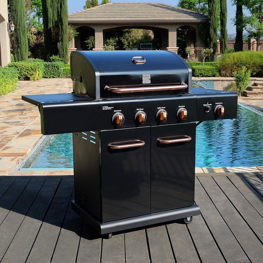 Parrilla A Gas 4 Quemadores + Sellador Lateral - Color Negro / Cobre image number 3.0