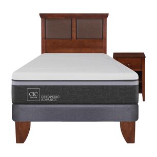 Cama Europea Cic Ortopedic / 1.5 Plazas / Base Normal  + Set De Maderas