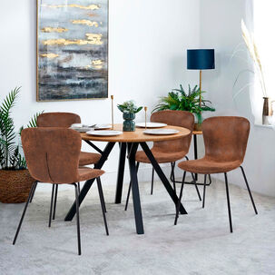 Pack 4 Sillas De Comedor Citrino Caf&eacute;