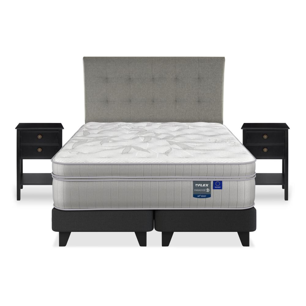 Cama Europea Flex Paradise / King / Base Dividida + Set De Maderas image number 1.0
