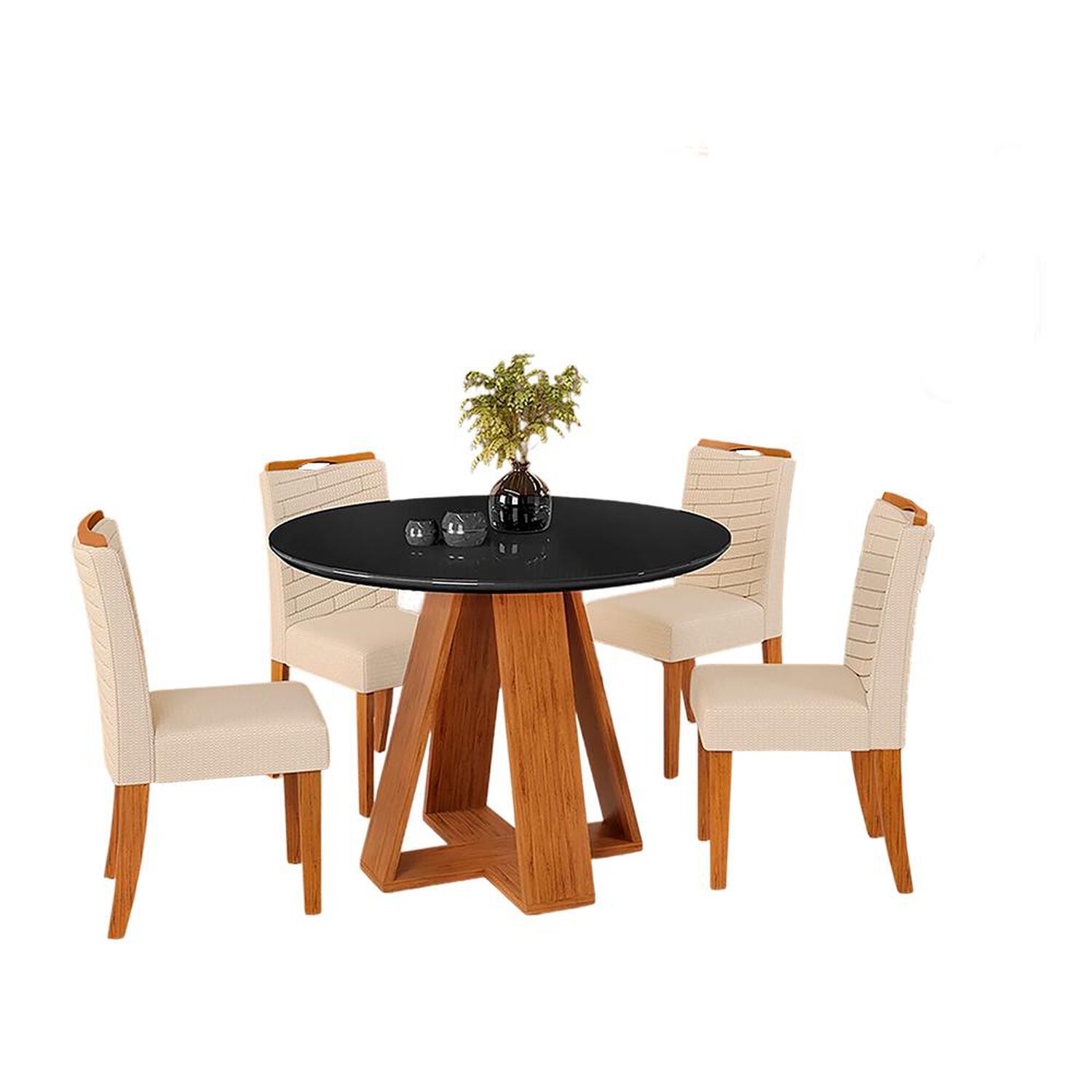 Juego De Comedor Vekkahome Celeste Julia / 4 Sillas image number 3.0