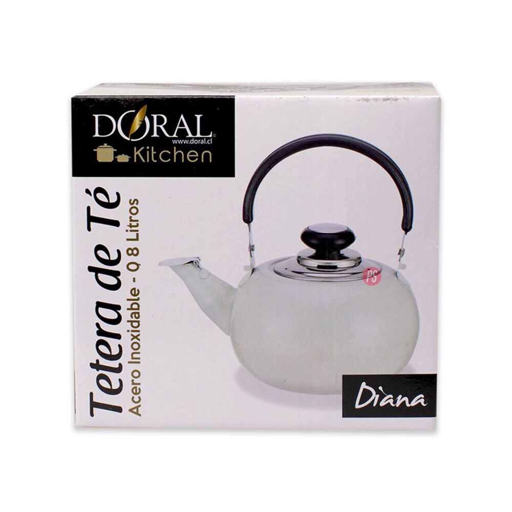 Tetera De Acero Inoxidable 800ml Color Marfil - Ps image number 4.0