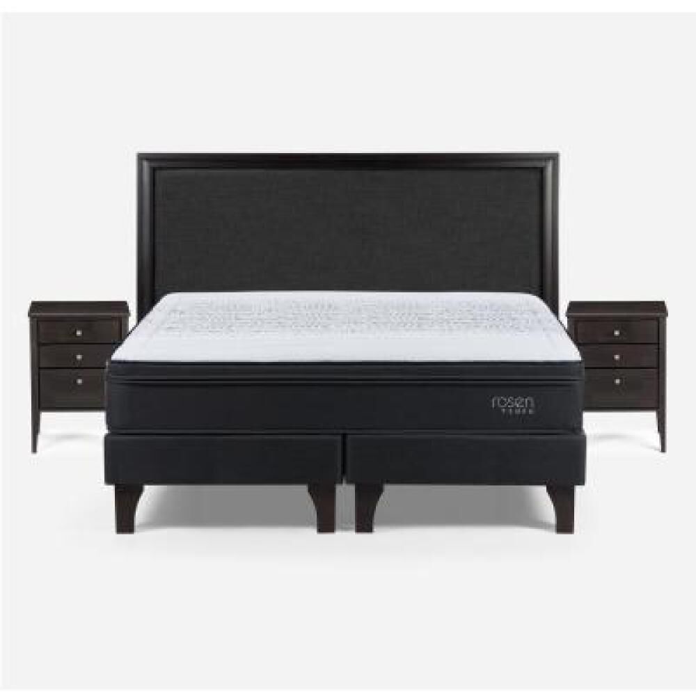 Cama Europea Rosen Tempo / King / Base Dividida + Set De Maderas Nolita Grafito image number 7.0