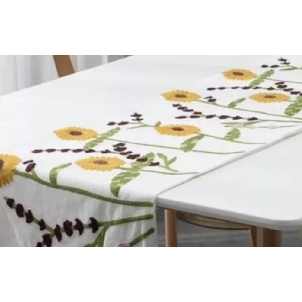 Camino De Mesa Bordado Medida 32x180cm Poliester Corredor image number 2.0