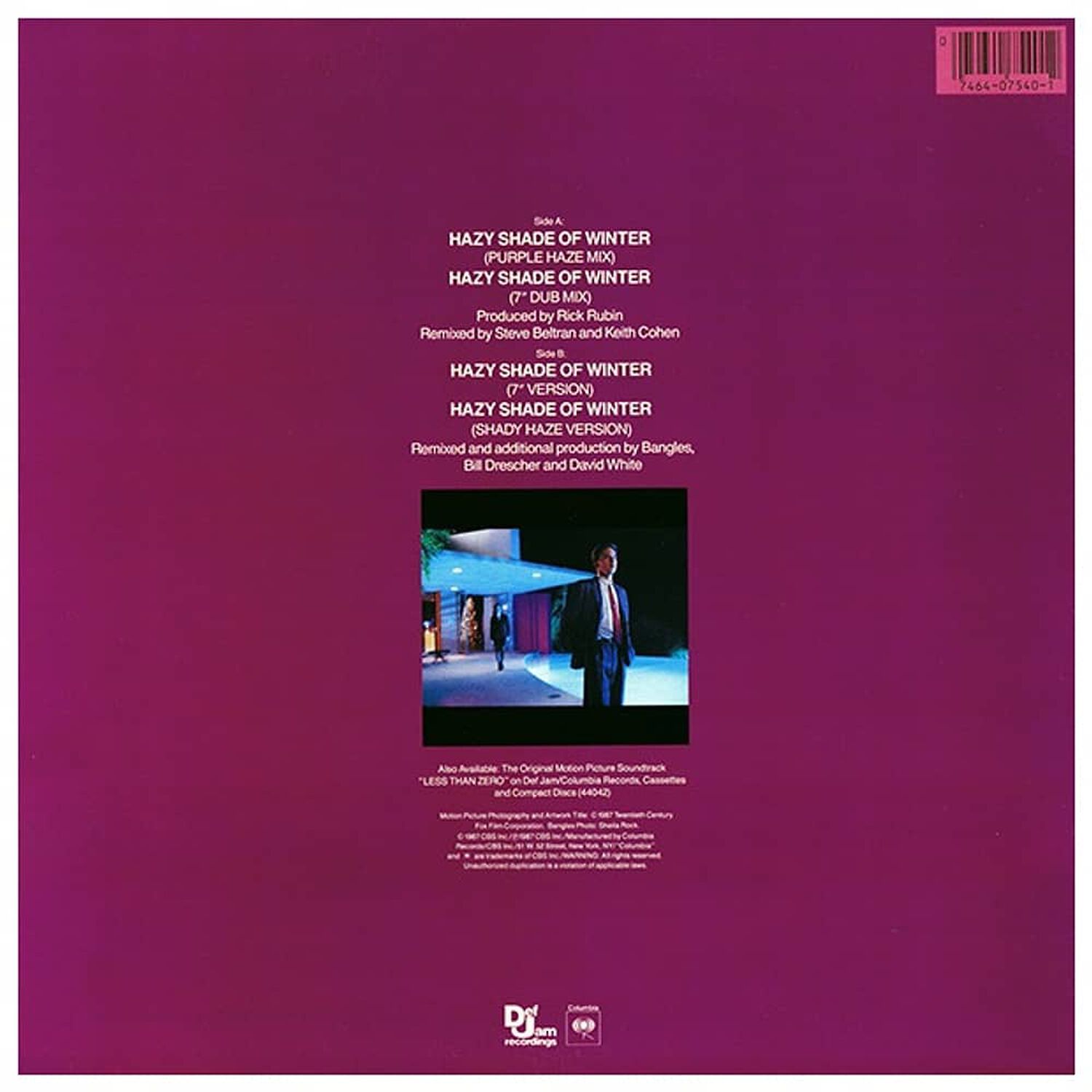 Bangles - Hazy Shade Of Winter| 12" Maxi Single Usado image number 1.0