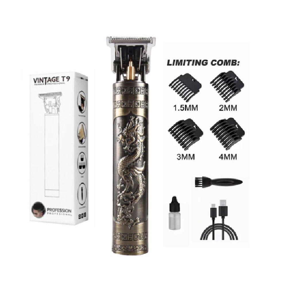 Maquina Para Cortar Barba Vintage Profesional Recargable T9 image number 2.0