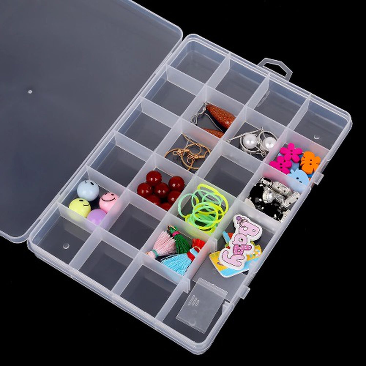 Caja Organizadora Ajustable 24 Espacios Para Joyas, Tornillos, Pastillas, Mostacillas image number 3.0