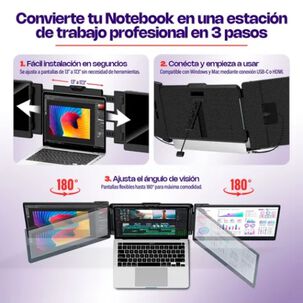 Extensor Dual De Pantalla Notebook Portatil 14 Pulgadas