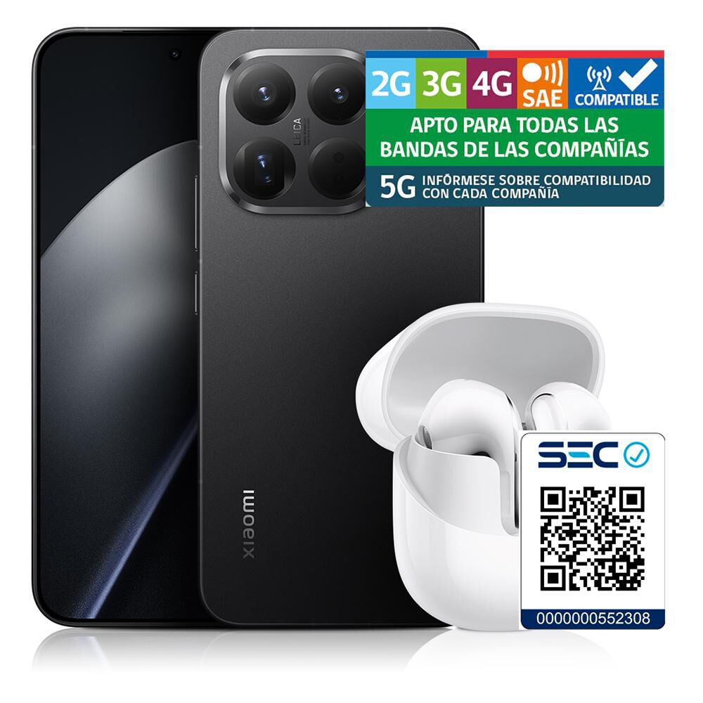 Smartphone Xiaomi 15T Pro / 5G / 512 GB / Black / Liberado + Xiaomi Buds 5 image number 4.0