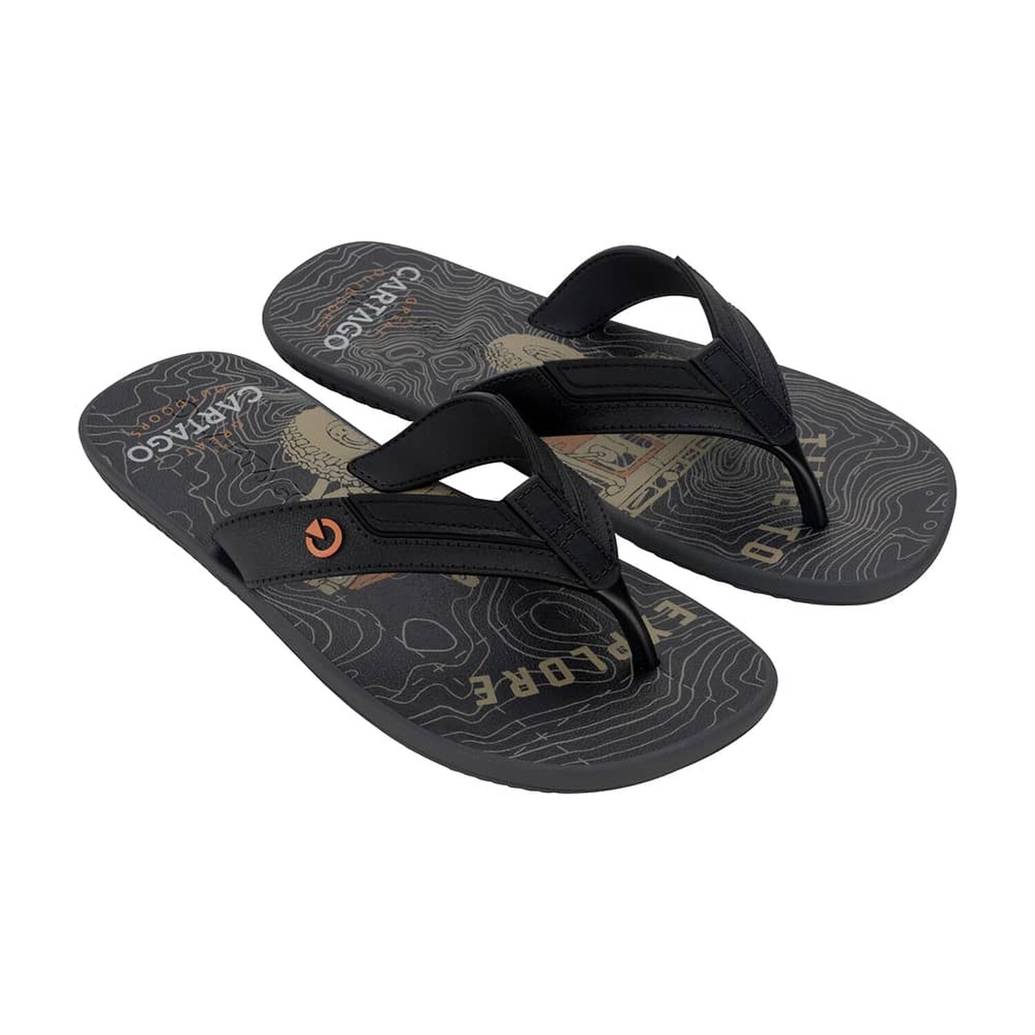 Sandalia Hombre Negro/gris Dakar Cartago image number 4.0