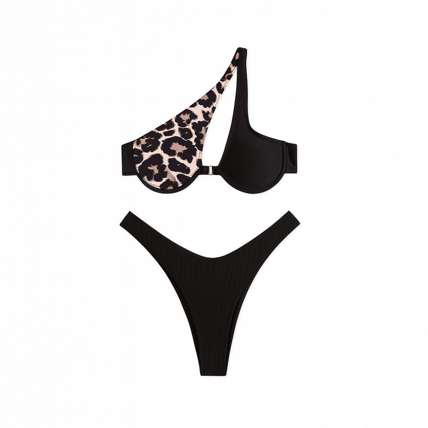 Traje Ba&ntilde;o Bikini Alto Animal Print Con Aro Realce image number 3.0