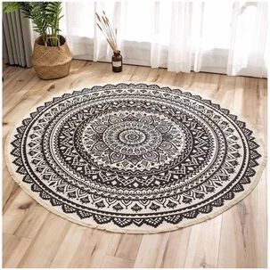 Alfombras Redondas Kilin Lino-algodon 120 Cm Mod03