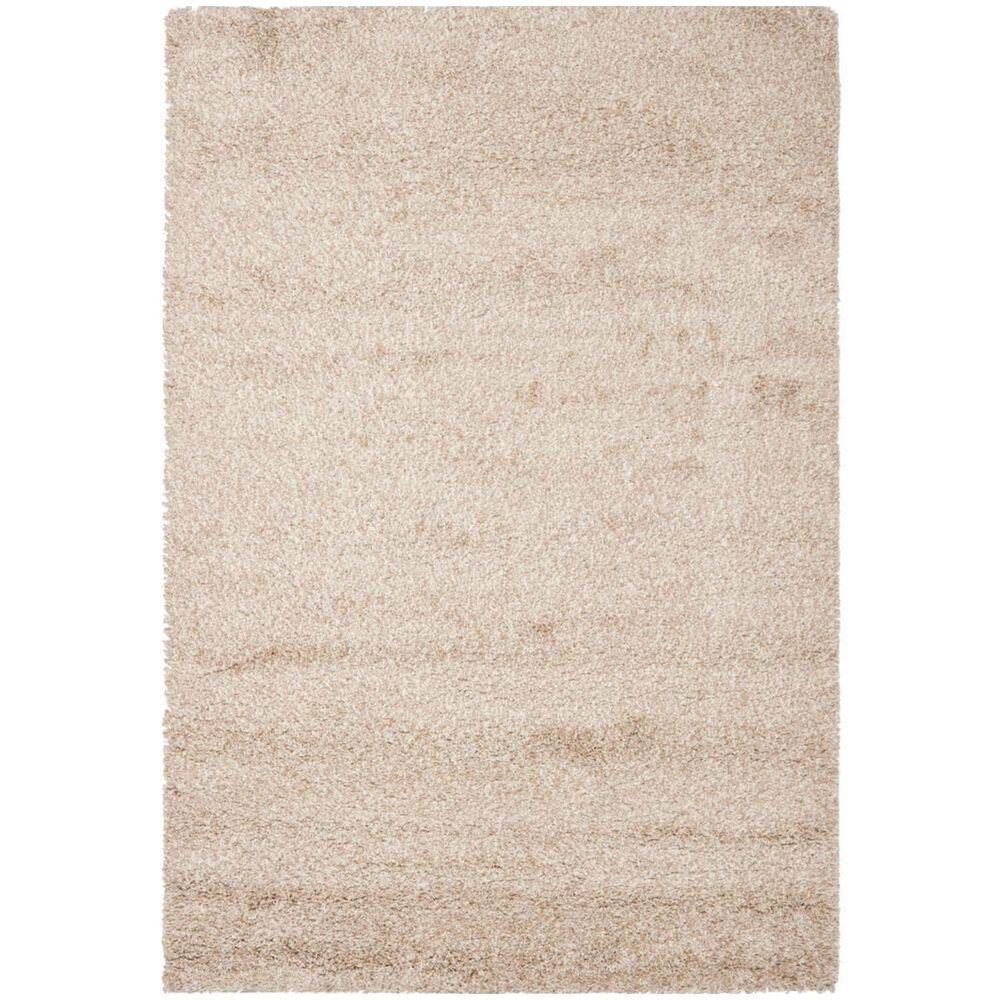 Alfombra Shaggy De Polipropileno 160x190 Barcelona - Beige image number 0.0