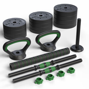 Set Mancuernas Green 3 En 1 Ajustables 20 Kg