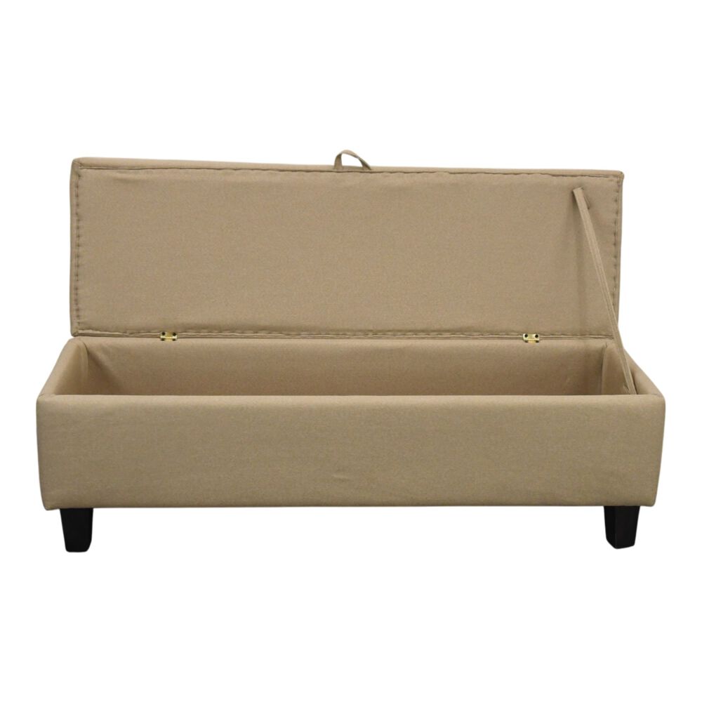 Banqueta Piecera 130 Cm Tapiz Genova (beige) image number 1.0